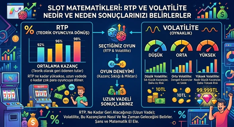 Slot Matematikleri: RTP ve Volatilite Nedir ve Neden Sonuçlarınızı Belirlerler