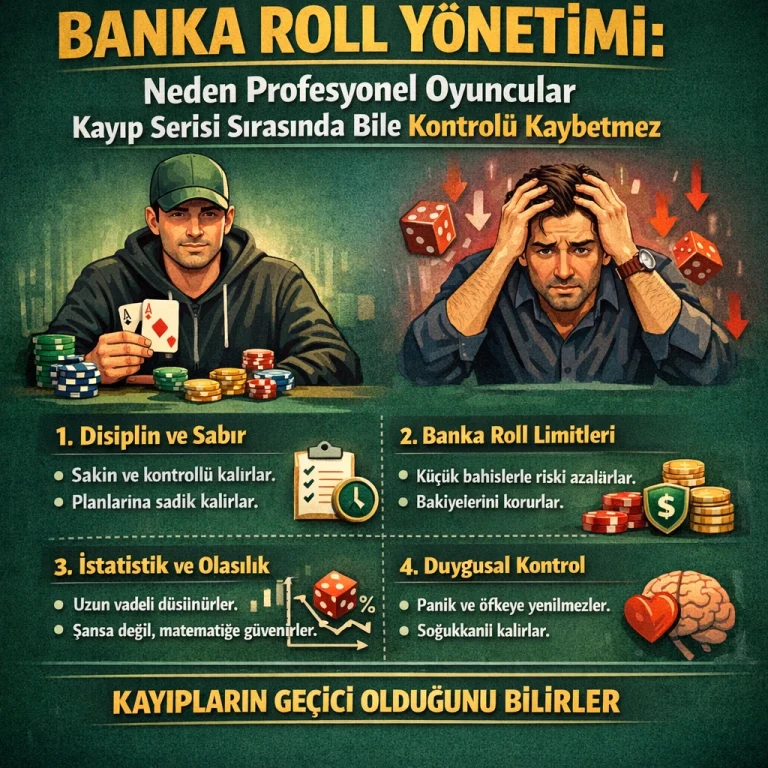 Banka Roll Yönetimi: Neden Profesyonel Oyuncular Kayıp Serisi Sırasında Bile Kontrolü Kaybetmez