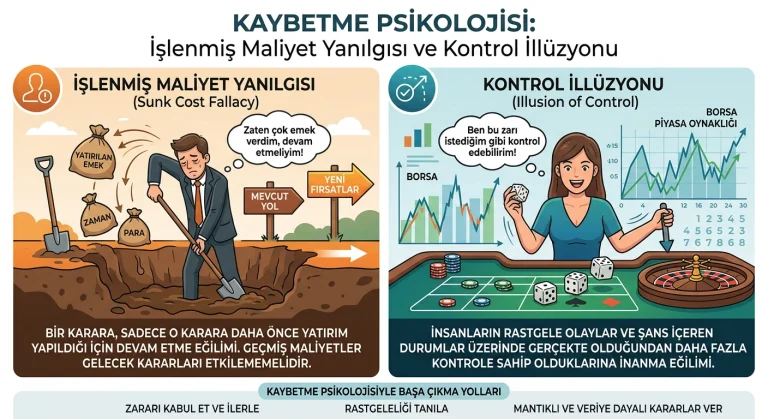 Kaybetme Psikolojisi: İşlenmiş Maliyet Yanılgısı ve Kontrol İllüzyonu
